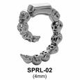 Skull n Bones Ear Spiral SPRL-02